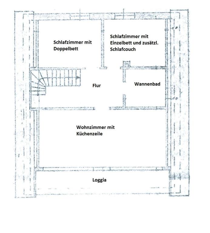 Půdorys ubytování Ferienwohnung Anna