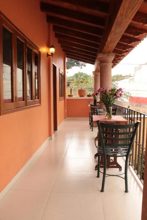 Balkón nebo terasa v ubytování Posada Hacienda Real