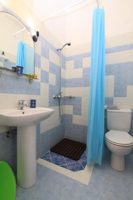 Koupelna v ubytování Smaragda Rooms & Studios