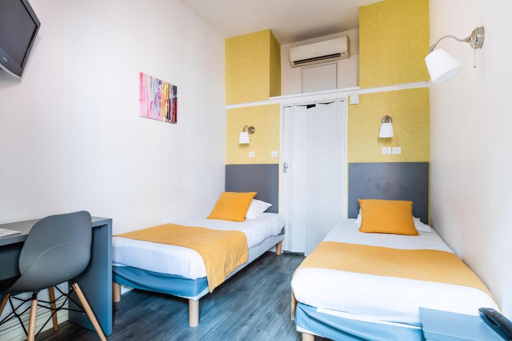 Postel nebo postele na pokoji v ubytování Au Patio Morand