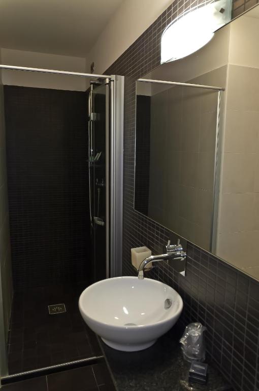 Koupelna v ubytování Hotel Santiago