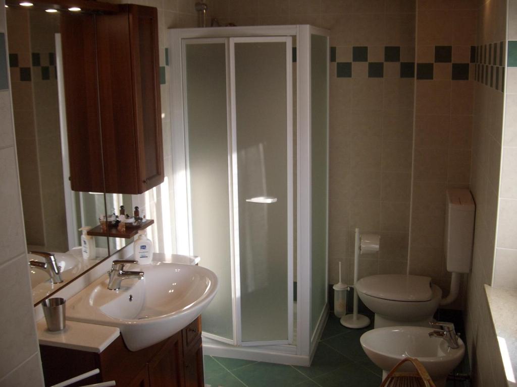 Koupelna v ubytování B&B SCACCIA PENSIERI