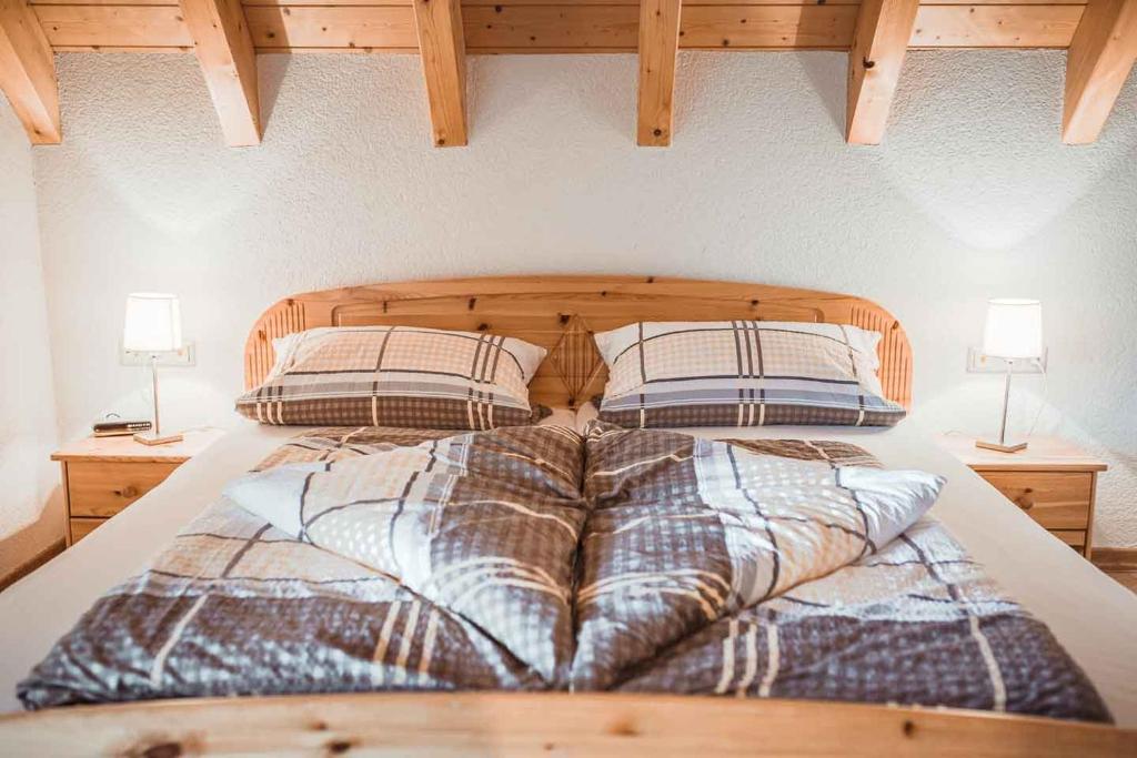 Postel nebo postele na pokoji v ubytování Ferienparadies Hugenhof