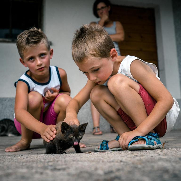 Děti v ubytování Ferienparadies Hugenhof