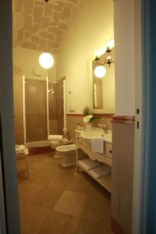 Koupelna v ubytování Albergo Egadi