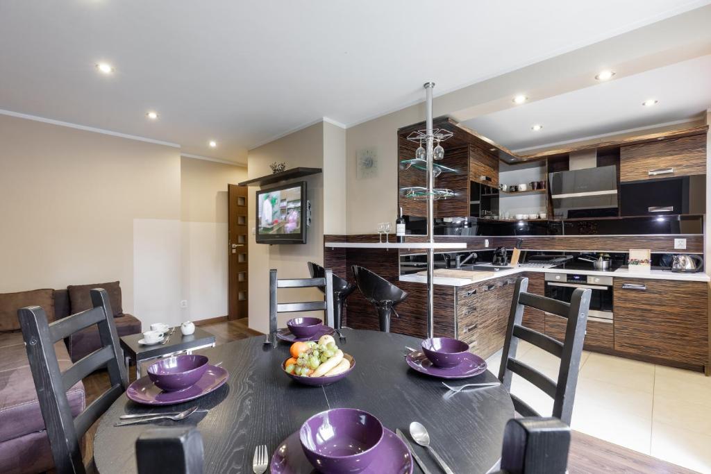 Kuchyň nebo kuchyňský kout v ubytování Apartament Coffee Zakopane