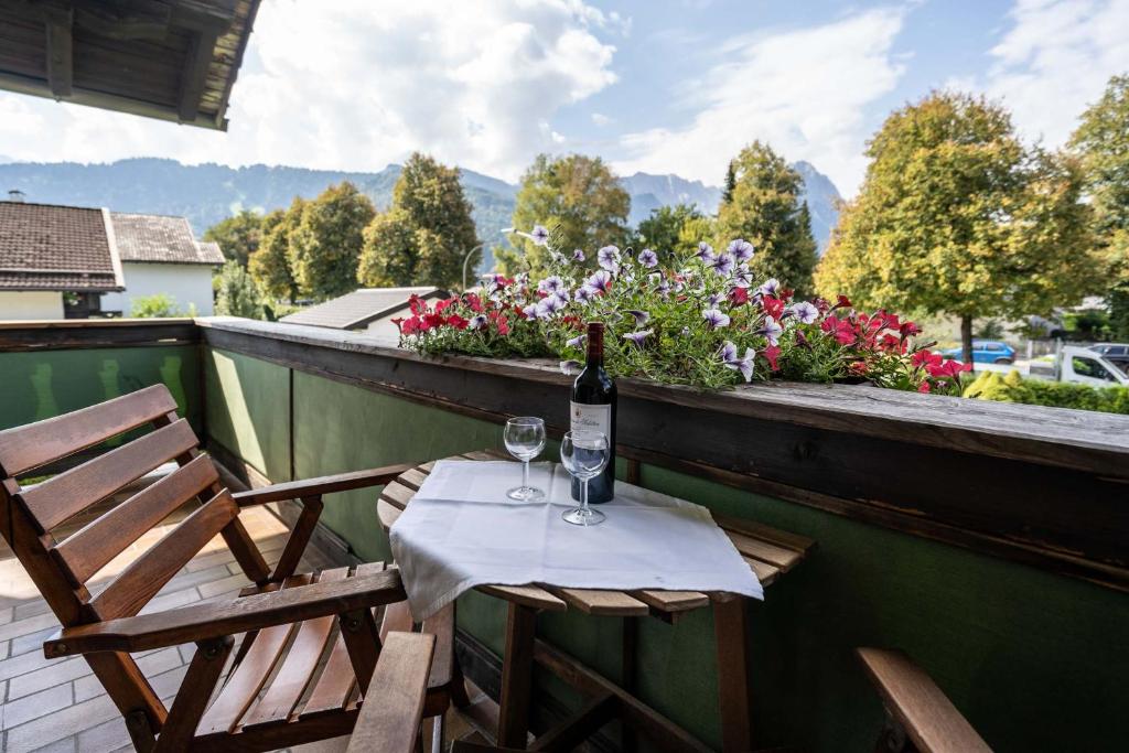 Balkón nebo terasa v ubytování Hotel Garni Brunnthaler