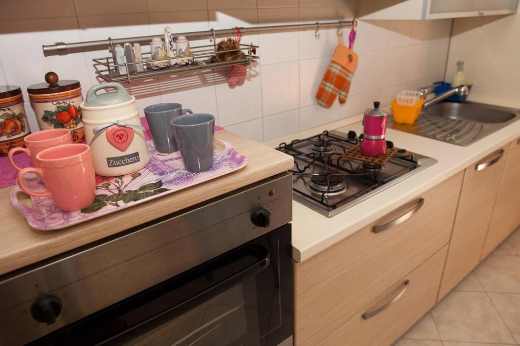 Kuchyň nebo kuchyňský kout v ubytování Casa Aurelia