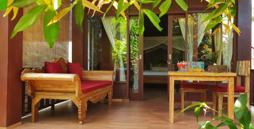 Posezení v ubytování Secluded Jungle Villa