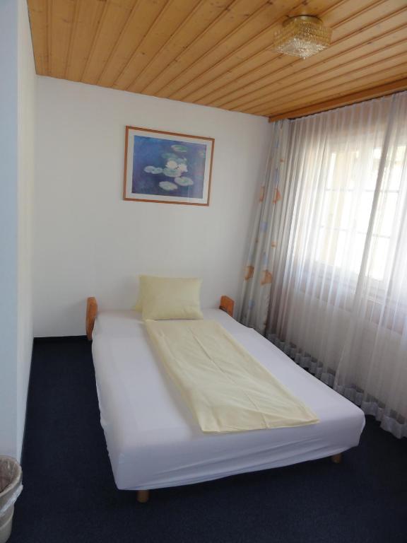 Postel nebo postele na pokoji v ubytování Hotel Steinbock Grindelwald