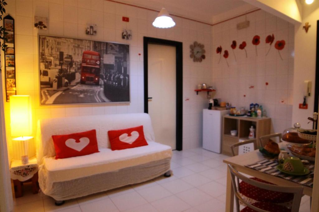 Posezení v ubytování B&B Le Colombine