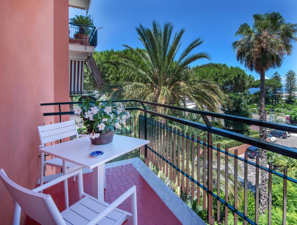Balkón alebo terasa v ubytovaní Solymar Apartments