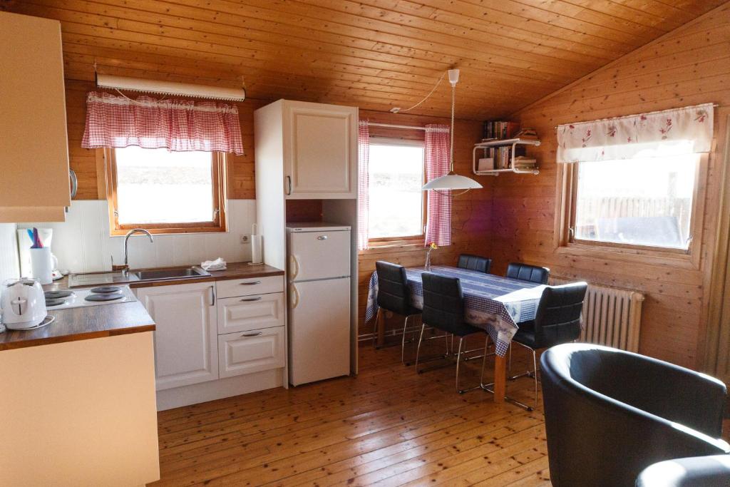 Kuchyň nebo kuchyňský kout v ubytování Snorrastadir Accomodation