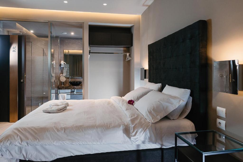 Cama o camas de una habitación en Hotel Egnatia