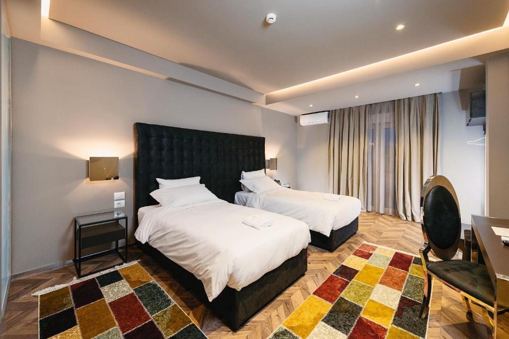 Cama o camas de una habitación en Hotel Egnatia
