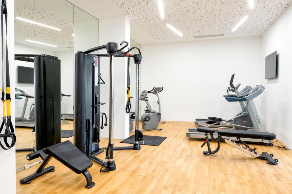 Fitness centrum a/nebo fitness zařízení v ubytování Aminess Vival Lišanj Family Hotel