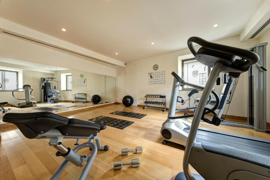 Fitness centrum a/nebo fitness zařízení v ubytování Hotel Tiferno