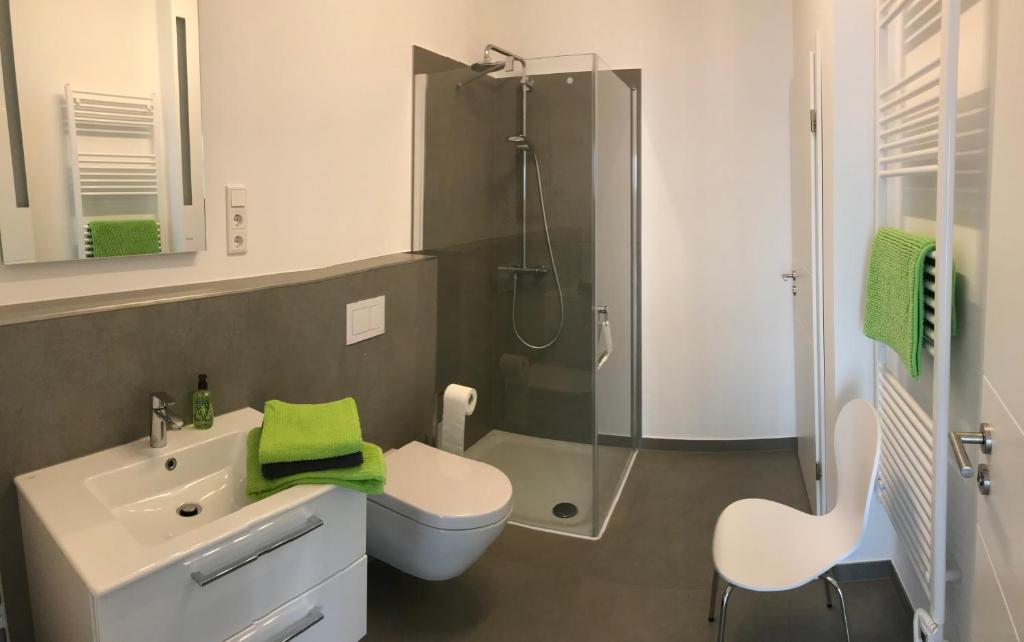 Koupelna v ubytování Auszeit am See
