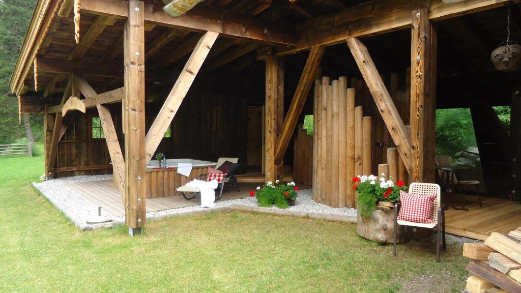 Zahrada ubytování Almnest in Hochfügen mit privat SPA