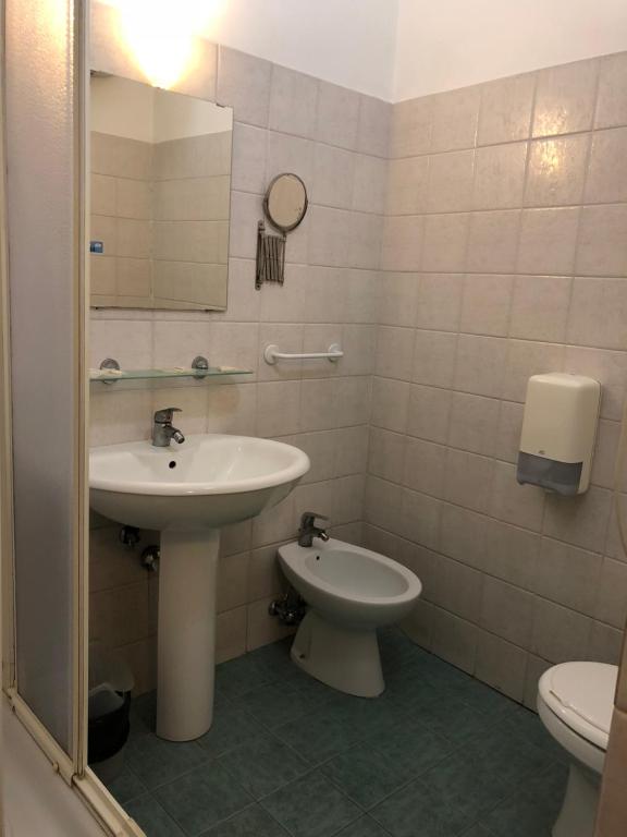 Koupelna v ubytování Hotel Cherubini