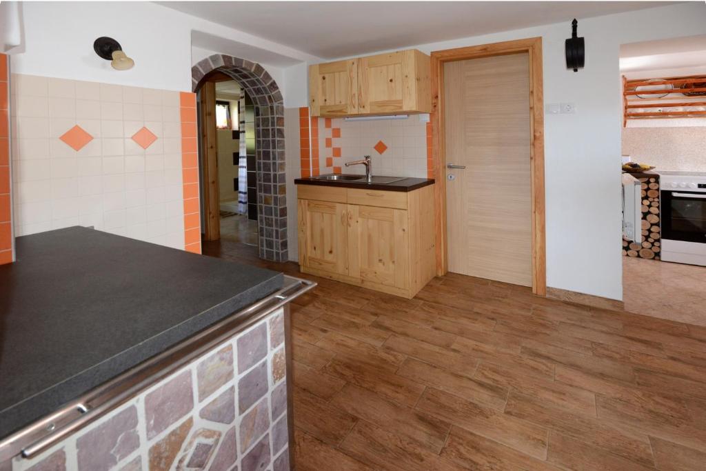 Kuchyň nebo kuchyňský kout v ubytování Holiday house Žvan na Pokljuki