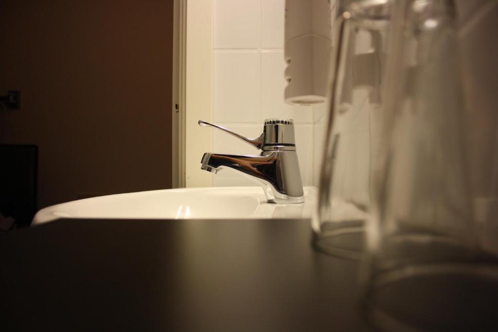 Koupelna v ubytování Hotell Lyktan