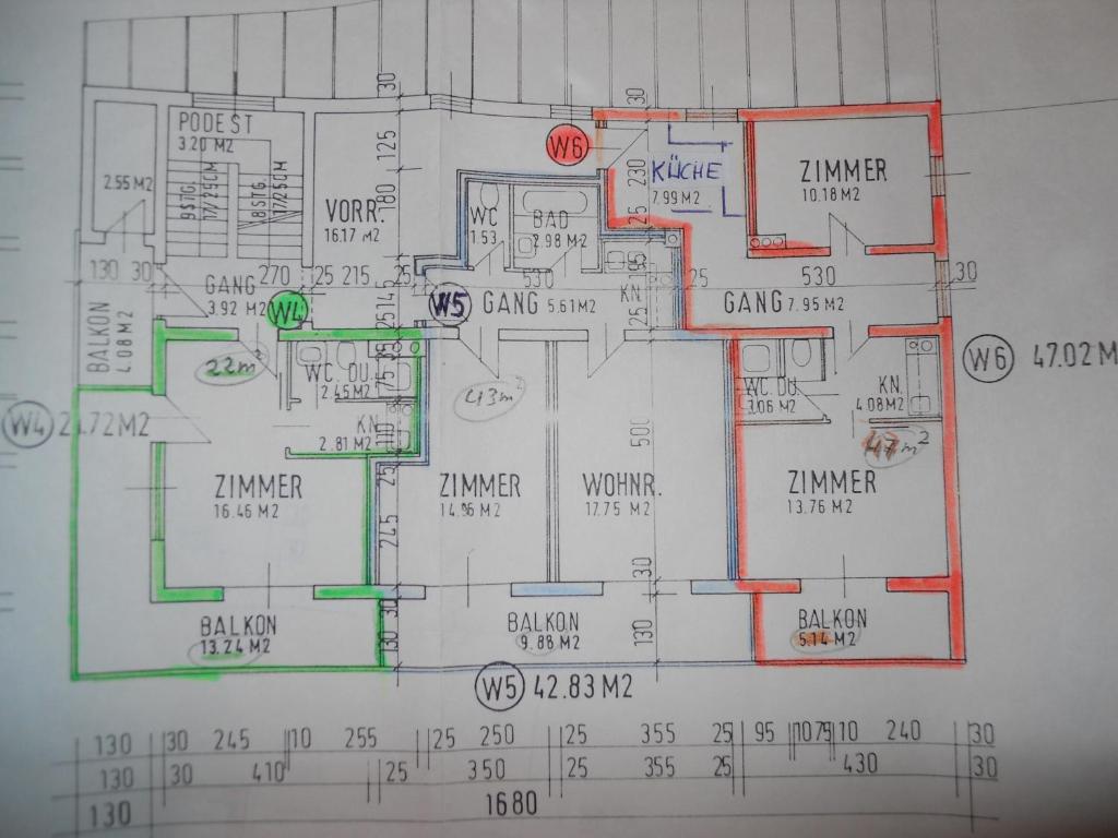 Půdorys ubytování Ferienwohnung Reichmann