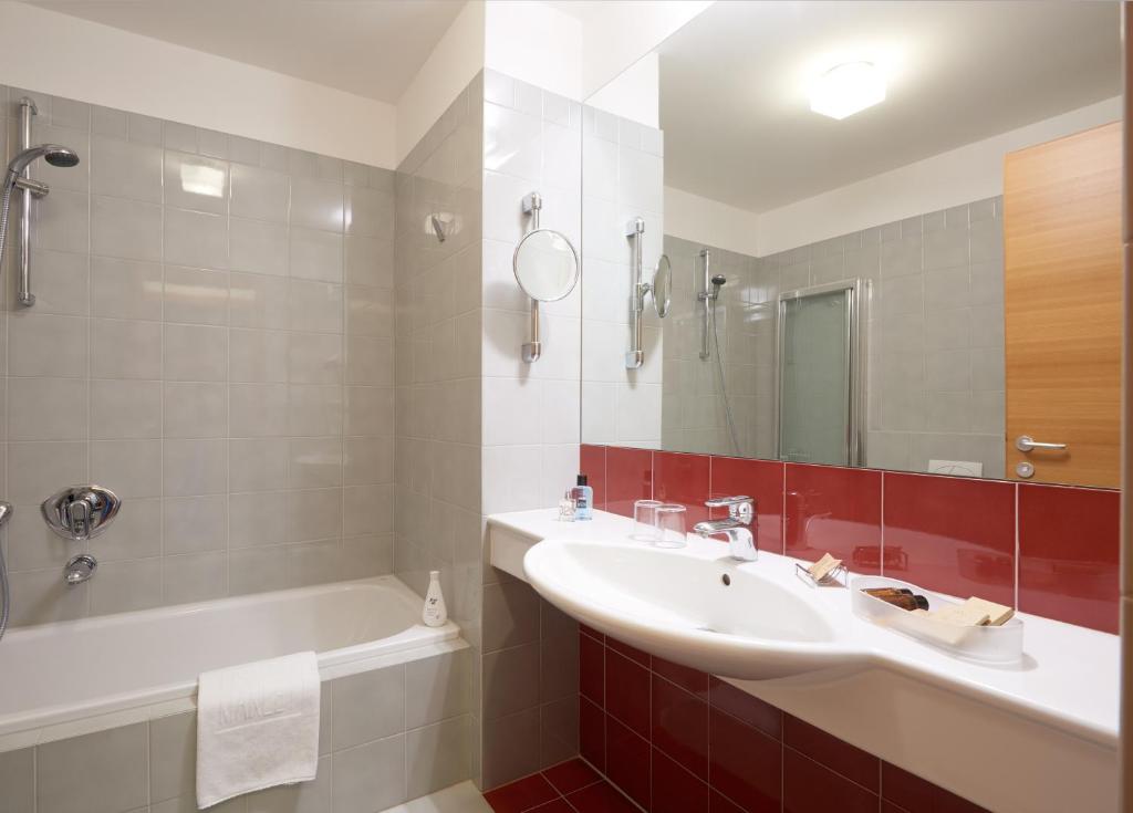 Koupelna v ubytování Hotel Marlet