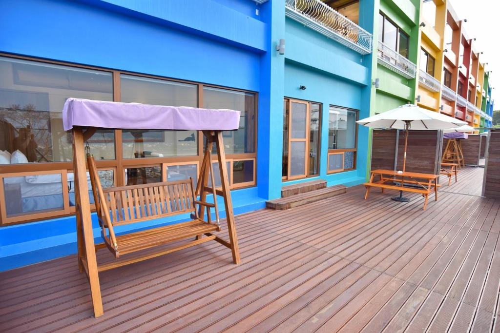 Balkón nebo terasa v ubytování Rainbow Hill House彩虹山舍