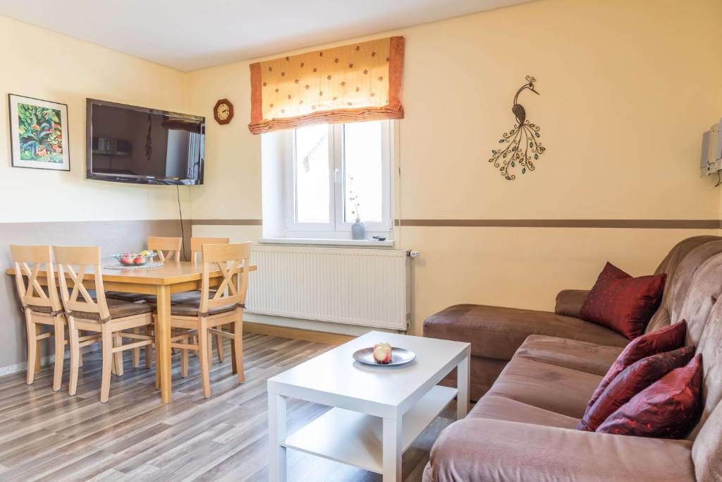 Posezení v ubytování Ferienwohnung Zetzl