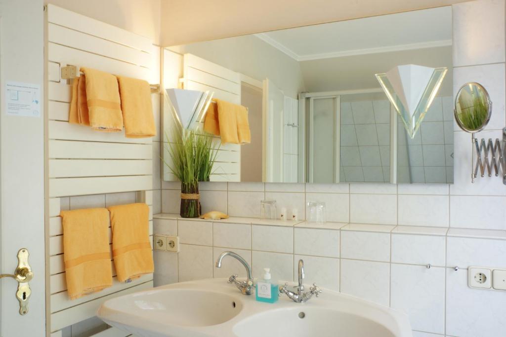 Koupelna v ubytování Hotel am Südwäldchen