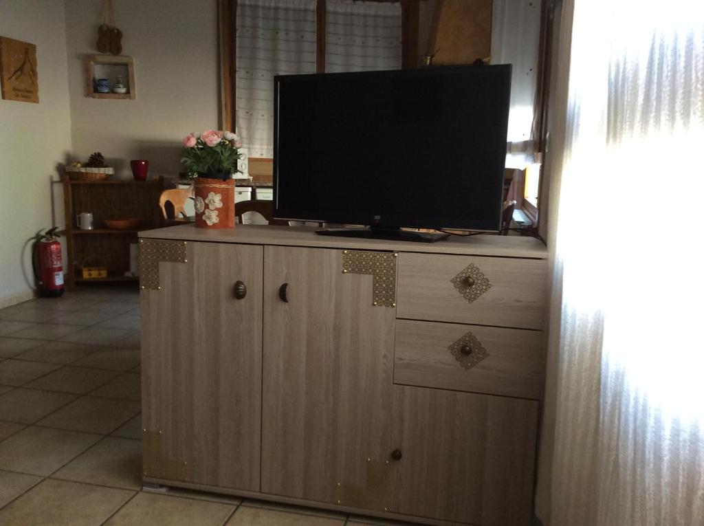 TV a/nebo společenská místnost v ubytování Apartamento Rural Castildetierra