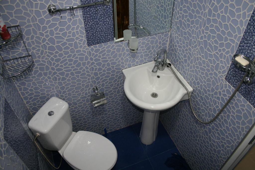 Koupelna v ubytování Guest House Nima