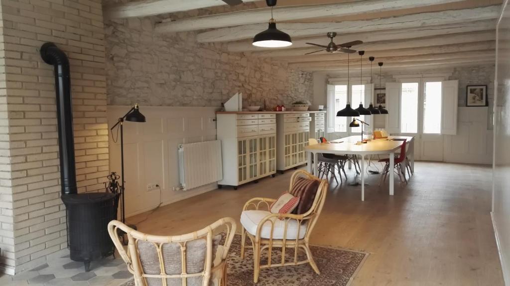 Kuchyň nebo kuchyňský kout v ubytování B&B Sallent