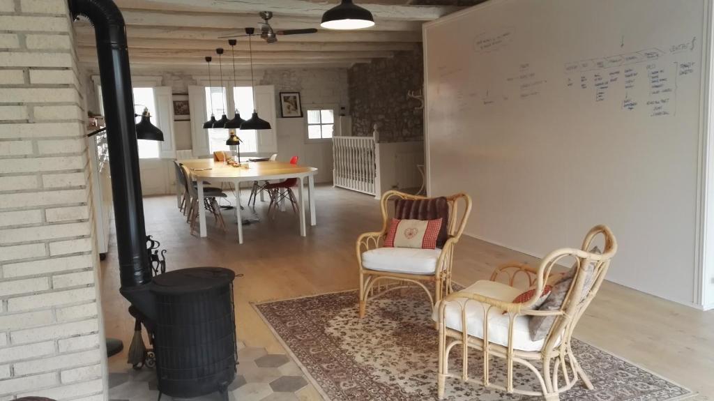 Posezení v ubytování B&B Sallent