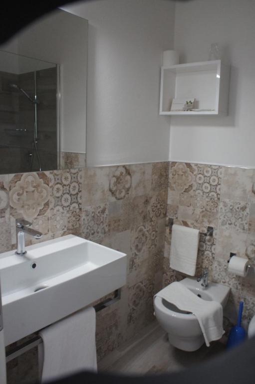 Koupelna v ubytování Hotel Marco