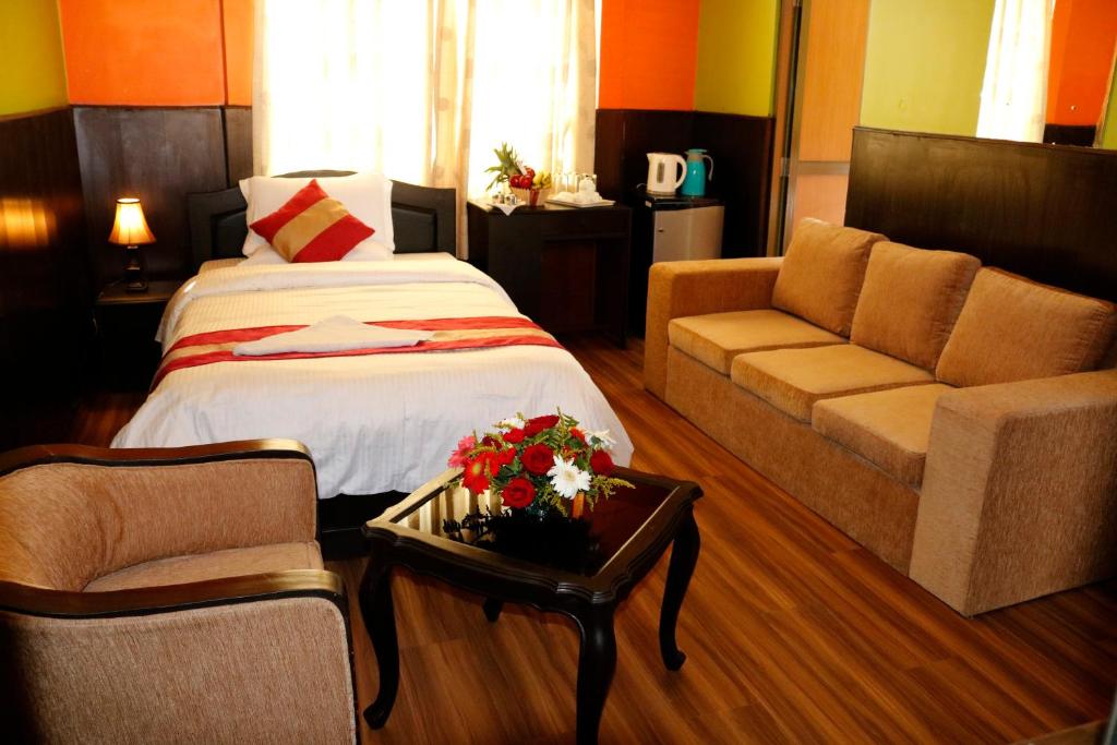 Posezení v ubytování Hotel Nepalaya