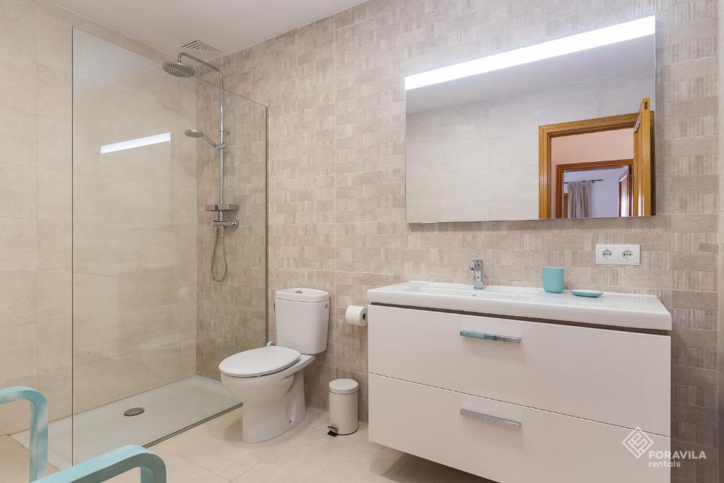 Koupelna v ubytování Casa Embat