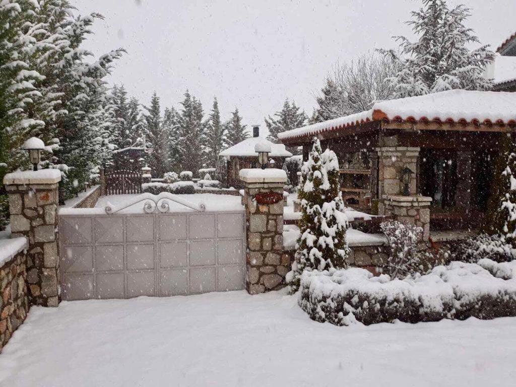 villa in Parnassos v zime