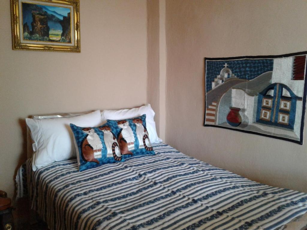 Posteľ alebo postele v izbe v ubytovaní Granny's home