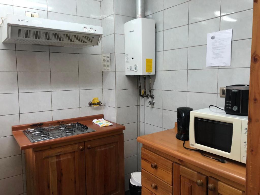 A cozinha ou kitchenette de Alpes Hotel