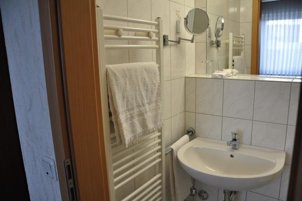 Koupelna v ubytování Hotel Bürgerhof