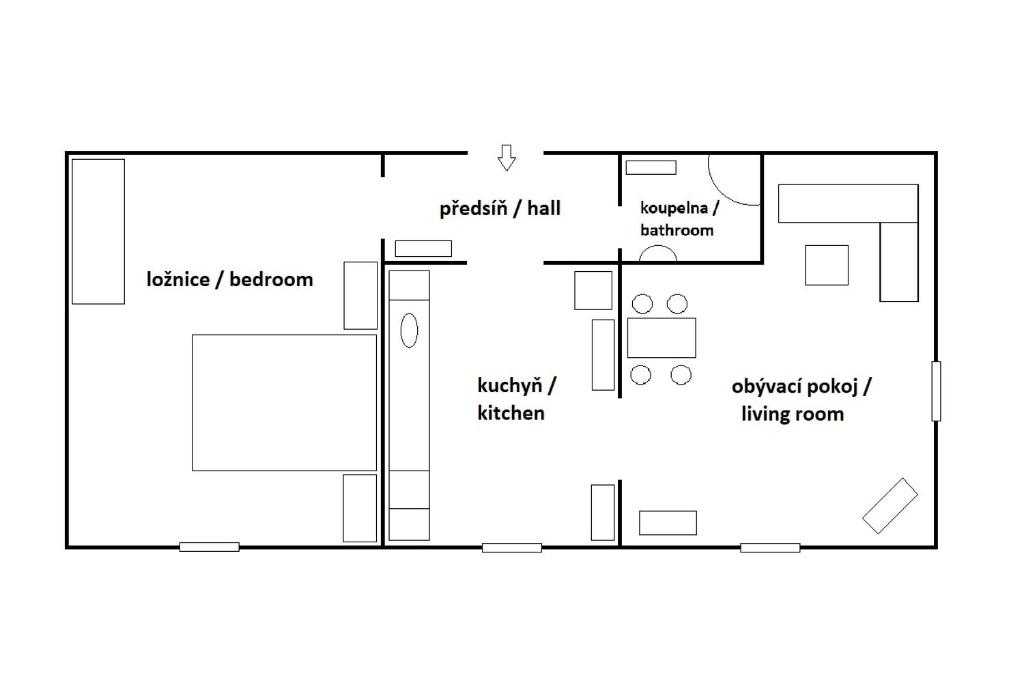 Půdorys ubytování Nely´s Apartment
