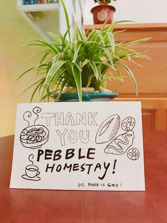 Certifikát, hodnocení, plakát nebo jiný dokument vystavený v ubytování Pebble Homestay