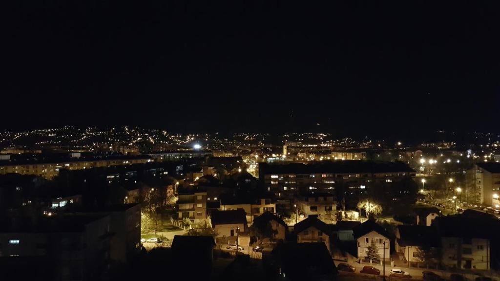 Výhľad na mesto Záhreb alebo výhľad na mesto priamo z apartmánu