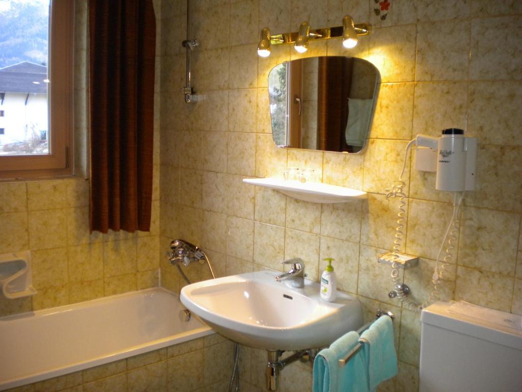 Koupelna v ubytování Gästehaus Sagmeister