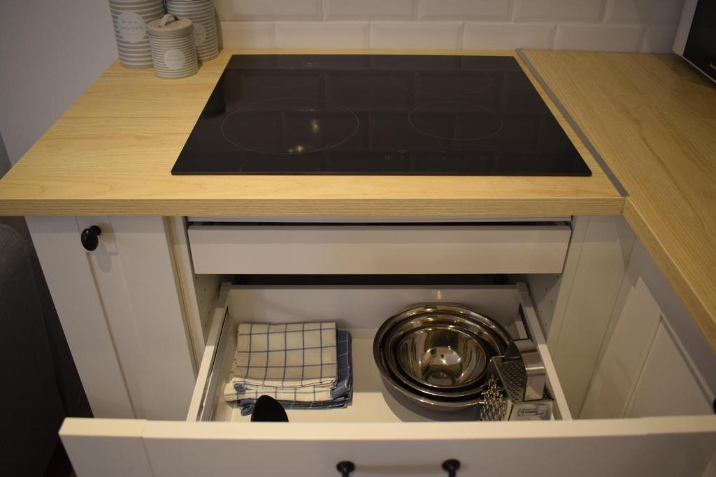 Η κουζίνα ή μικρή κουζίνα στο Buborék apartman