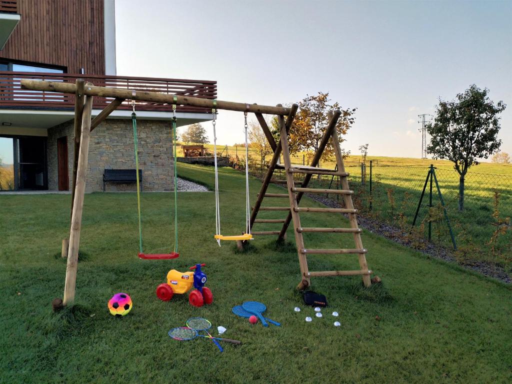 Herní místnost nebo prostor pro děti v ubytování Apartmány Hutisko 769