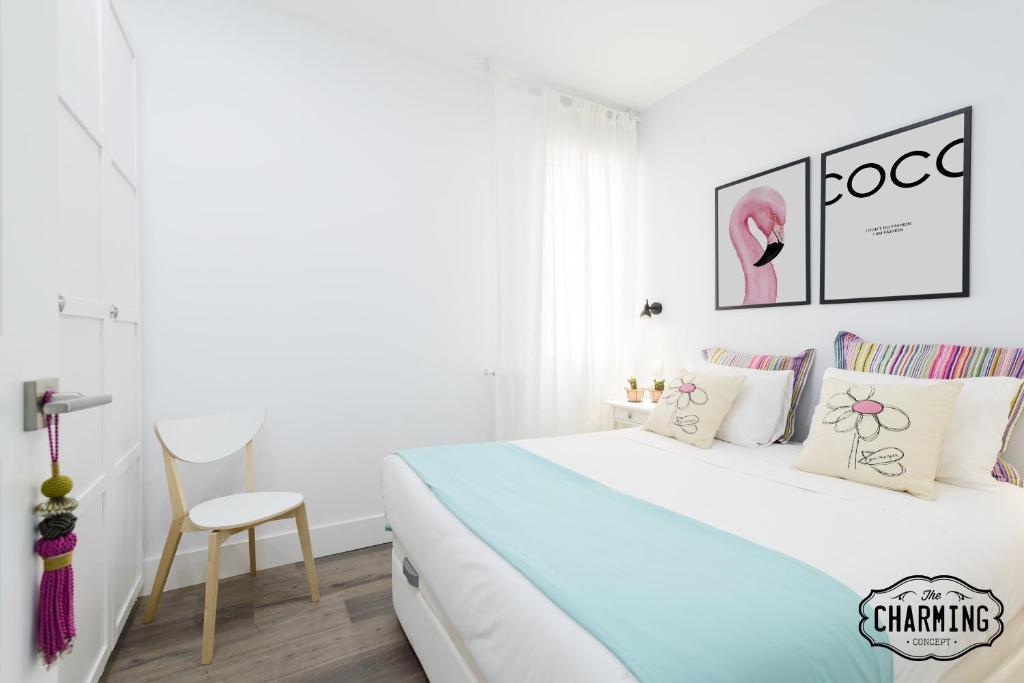 Postel nebo postele na pokoji v ubytování Madrid City- Apartamento de 2 dormitorios
