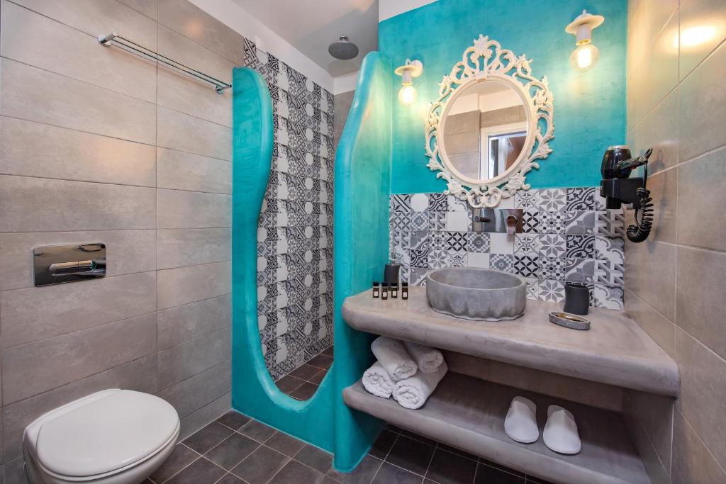 Koupelna v ubytování Afrodete Hotel